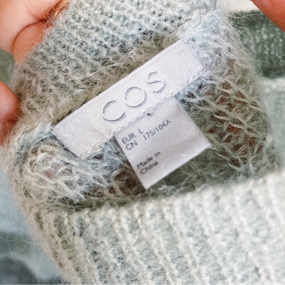 COS Mohair & Wool Blend Crewneck Sweater Ribbon Back Detail - Picture 7 of 8